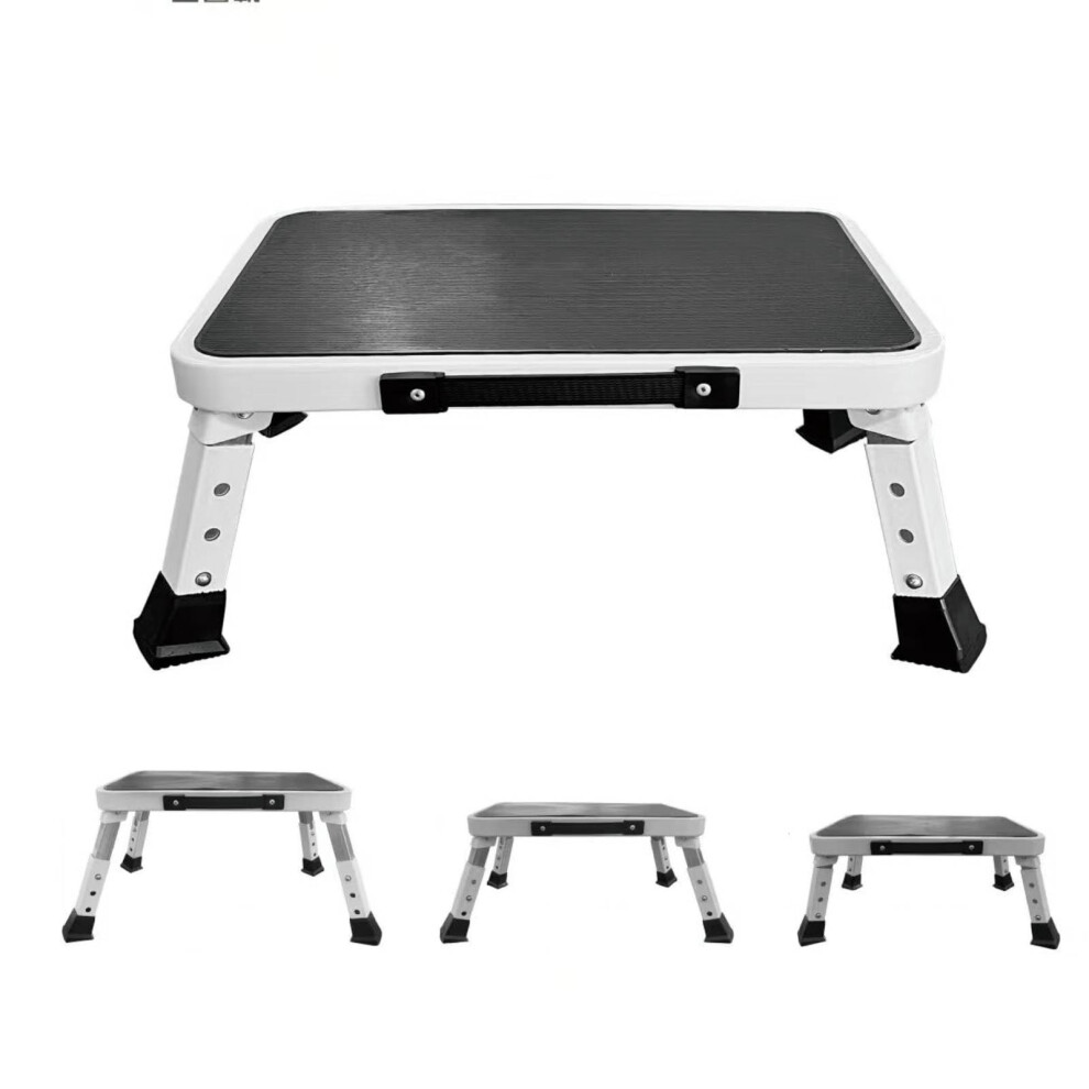 Folding Step Stool With Nonslip Platform, 330Lbs Heavy Duty Adjustable Step Ladder For Adults And Kids 9094768788332