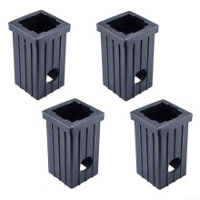 Square Tube Sleeve Set Of 4 For Fitness Gear Accessories Tough PP And PE Material Compatible With Gym Equipment Model D