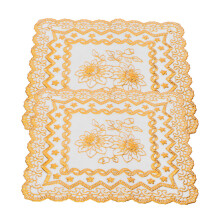 Gold 20x20cm Table Mats 2PCS Coffee Coasters for Wedding and Party Supplies