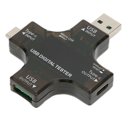 Δοκιμαστής USB, μετρητής ισχύος και χρονισμού, οθόνη τάσης και ρεύματος για 1