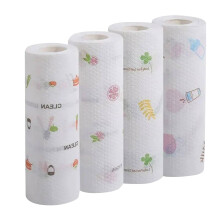 Kitchen Towels Bulk Paper Towels Wet Dry DualPurpose Super Absorbent 4 Rolls 200 Sheets White 20x20 cm