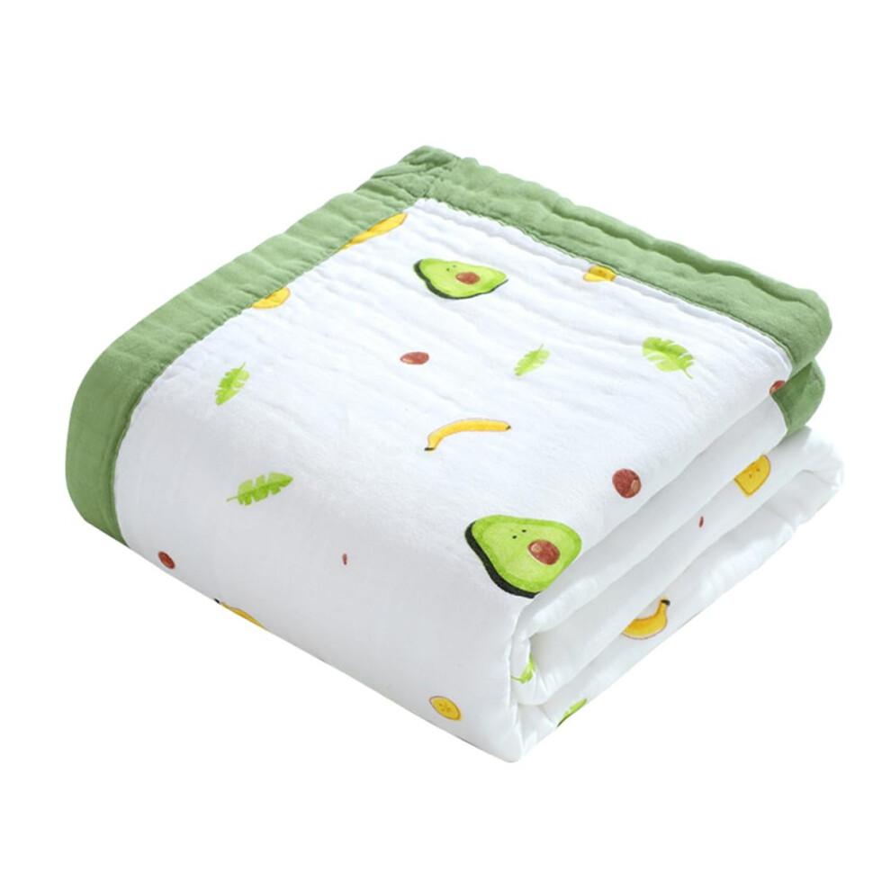 Cotton Bath Towel Avocado Design For Newborn, Soft Absorbent, QuickDry, Lightweight Baby Bath Wrap For Sensitive Skin