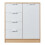 Commode - HELLOSHOP26 - Tijdloos model - 4 lades - Kastdeur - MDF beige 2