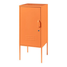 Mesa de cabeceira - HELLOSHOP26 - Modelo laranja - Aço - 82 x 35 x 35 cm - Fechável