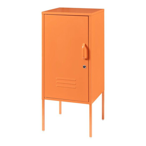 Table de chevet - HELLOSHOP26 - Modèle orange - Acier - 82 x 35 x 35 cm - Verrouillable