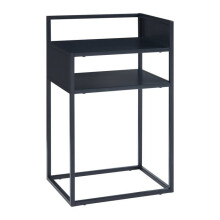 Mesa de apoio - HELLOSHOP26 - 65x40x30 cm - Aço - Preto fosco - Design atemporal