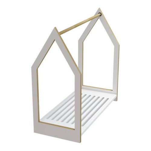 Perchero - HELLOSHOP26 - Modelo cabaña - Blanco - MDF - 78 x 75 x 35 cm 1