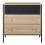 Comò - HELLOSHOP26 - 3 Cassetti - Nero - 80 x 80 x 40 cm - Ripostiglio Pratico 2