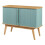 Buffet - HELLOSHOP26 - Commode - Bambou - 2 portes coulissantes - 4 compartiments de rangement 1