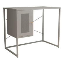 Scrivania - HELLOSHOP26 - Postazione di lavoro - Acciaio - 75x100x50 cm - Grigio