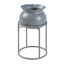 Porte-plantes - HELLOSHOP26 - 32 x 20 cm - Métal - Gris - Cache-pot amovible