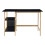 Bureau - HELLOSHOP26 - Scrivania con 2 mensole - 120 x 60 x 75 cm - Nero - MDF 2