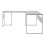 Bureau d'angle - HELLOSHOP26 - 166 x 120 x 75 cm - Gris clair - Montage rapide - Surface spacieuse 3