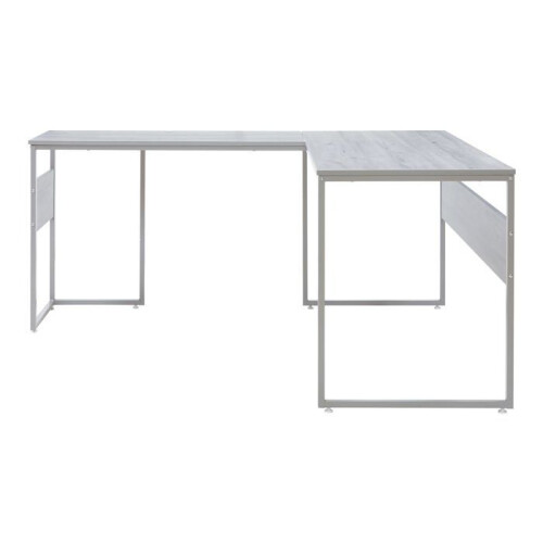 Bureau d'angle - HELLOSHOP26 - 166 x 120 x 75 cm - Gris clair - Montage rapide - Surface spacieuse 2