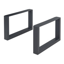 Piedi del tavolo - HELLOSHOP26 - Set di 2 - Acciaio verniciato - 40 x 64 cm - Design moderno fai da te