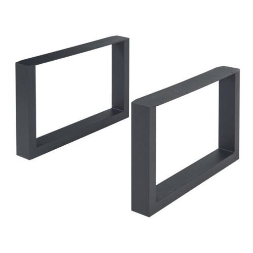 Pieds de table - HELLOSHOP26 - Lot de 2 - Acier laqué - 40 x 64 cm - Design moderne DIY