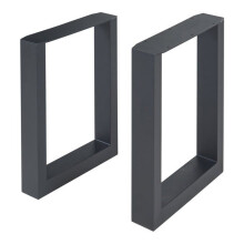 Piedini del tavolo - HELLOSHOP26 - Set di 2 - Acciaio laccato - 43 x 30 cm - Design moderno fai da te