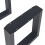 Pieds de table - HELLOSHOP26 - Lot de 2 - Acier laqué - 43 x 30 cm - Design moderne DIY 2