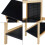 Bureau - HELLOSHOP26 - Scrivania con 2 mensole - 120 x 60 x 75 cm - Nero - MDF 3