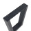 Pieds de table - HELLOSHOP26 - Lot de 2 - Acier laqué - Noir - 43 x 40 cm 3