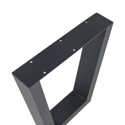 Pieds de table - HELLOSHOP26 - Lot de 2 - Acier laqué - Noir - 43 x 40 cm 2