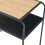 Mesa de apoio - HELLOSHOP26 - Retangular - Metal - MDF - Preto 55x51x36 cm 5