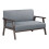Sofá de 2 lugares - HELLOSHOP26 - Modelo 03_0009134 - Cinza - 121 x 69 x 75 cm - Assento acolchoado 1