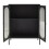 Buffet - HELLOSHOP26 - Buffet bas - Acier - Verre strié - 2 portes 3