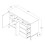 Buffet commode - HELLOSHOP26 - 120 cm - 2 portes - 3 tiroirs - effet chêne clair 2