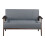 Sofá de 2 lugares - HELLOSHOP26 - Modelo 03_0009134 - Cinza - 121 x 69 x 75 cm - Assento acolchoado 3