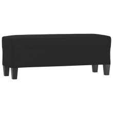 Banco - HELLOSHOP26 - 100x35x41 cm - Tecido microfibra - Preto - Multifuncional