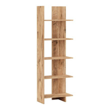 Biblioteca - HELLOSHOP26 - Modelo 03_0008999 - 5 prateleiras - Efeito madeira - 176 x 62 x 29 cm