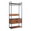 Perchero - HELLOSHOP26 - Conjunto de 2 percheros - 2 cajones - 7 estantes - Negro efecto nuez 2