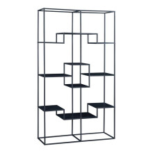 Estante - HELLOSHOP26 - Design atemporal - Metal - Preto - 180 x 100 x 35 cm