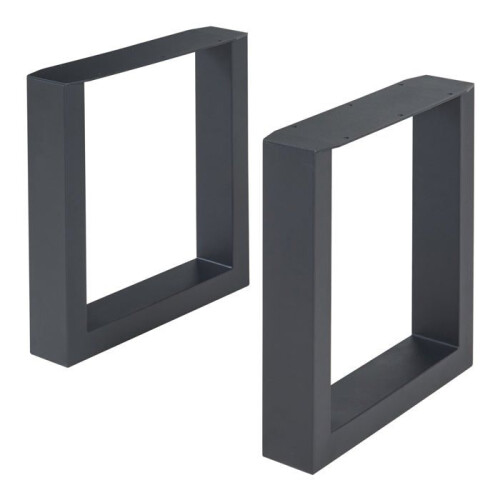 Pieds de table - HELLOSHOP26 - Lot de 2 - Acier laqué - 43 x 40 cm - Design moderne