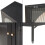 Buffet - HELLOSHOP26 - Buffet bas - Acier - Verre strié - 2 portes 4
