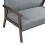Sofá de 2 lugares - HELLOSHOP26 - Modelo 03_0009134 - Cinza - 121 x 69 x 75 cm - Assento acolchoado 4