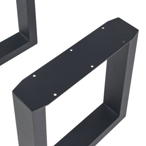Pieds de table - HELLOSHOP26 - Lot de 2 - Acier laqué - 43 x 40 cm - Design moderne 2