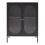 Buffet - HELLOSHOP26 - Buffet bas - Acier - Verre strié - 2 portes 2