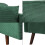 Sofá de 2 lugares - HELLOSHOP26 - Meio - Verde - Estofado - Braços confortáveis 3