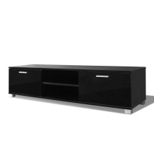 Móvel de tv buffet tv televisão design prático de alta brilhante preto 140 cm 2502219