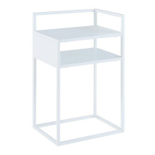 Mesa de apoio - HELLOSHOP26 - 65x40x30 cm - Aço - Branco mate - Design intemporal