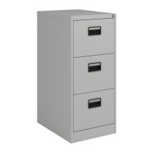 Cassettiera - HELLOSHOP26 - 3 cassetti - Acciaio - 103x45x62 cm - Grigio