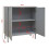 Buffet - HELLOSHOP26 - Modèle Holea - 2 portes - Design moderne - Couleur gris 2