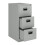 Caisson de bureau - HELLOSHOP26 - 3 tiroirs - Acier - 103x45x62 cm - Gris 2
