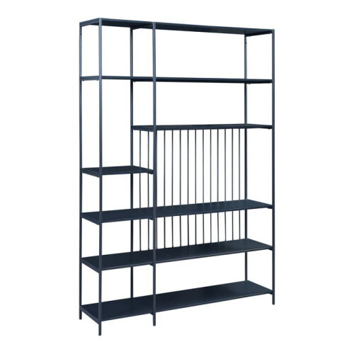 Scaffale - HELLOSHOP26 - Design senza tempo - 10 scomparti - Metallo - Nero