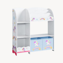 Mensola di design senza tempo per soggiorno camera mobile di stoccaggio per bambini con motivo unicorno 100 x 93