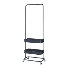 Portant à vêtements portemanteau porte-vêtements penderie dressing ouvert 175 x 58 x 36 cm noir