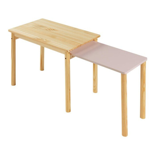 Bureau table poste de travail extensible pour enfant 60 x 38 x 51,5 cm rose 1
