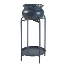 Porte-plantes - HELLOSHOP26 - Modèle intemporel - Métal - Noir - 60 x 27 x 27 cm